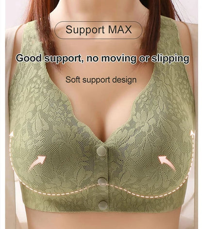 HOT🔥 Selling Seamless Plus Size Front Closure Button Bra