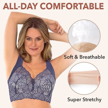 Ultimate Lift Full-Figure Seamless Lace Cut-Out Bra