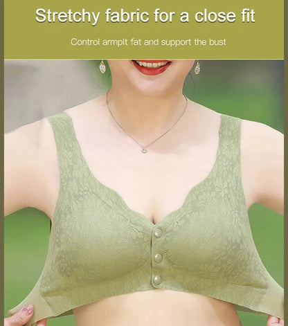 HOT🔥 Selling Seamless Plus Size Front Closure Button Bra