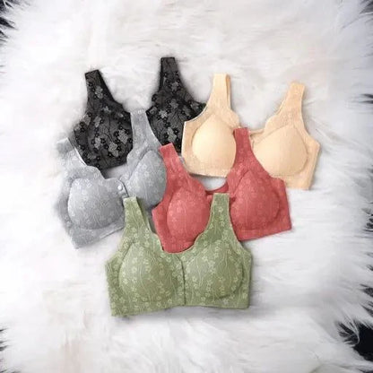 HOT🔥 Selling Seamless Plus Size Front Closure Button Bra