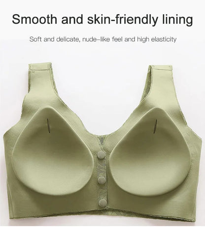 HOT🔥 Selling Seamless Plus Size Front Closure Button Bra