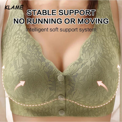 HOT🔥 Selling Seamless Plus Size Front Closure Button Bra