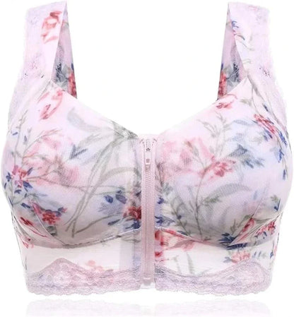 Upright Posture Zipper Wireless Floral